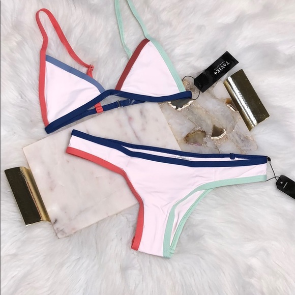 Free People Other - TAVIK JETT COLOR BLOCK BIKINI SET